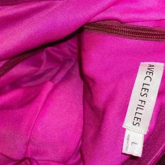 Avec Les Filles Bow Strapless Cutout Mini dress Fuchsia Pink, Large - Picture 5 of 5